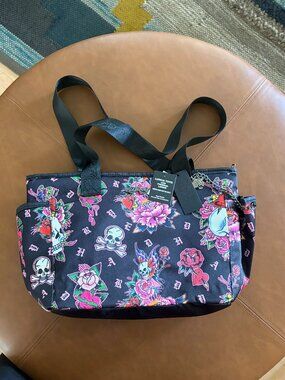 Ed Hardy Thermal Insulated Lunch Tote Bag Betty Print tattoo graphic NWT school
